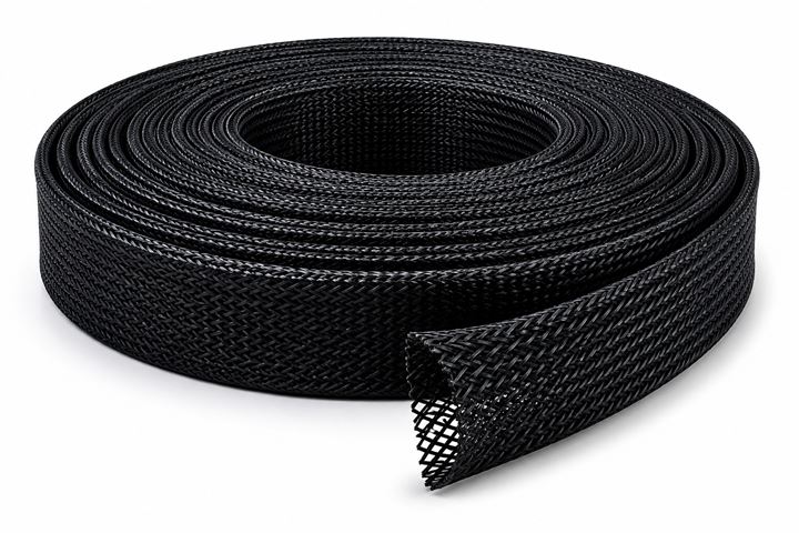 Black Braided Sleeving – Heavy-Duty Cable Protection for Wiring Looms